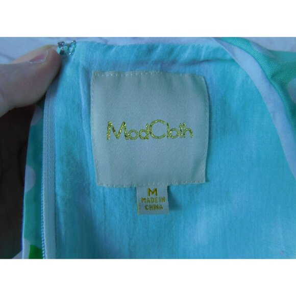 ModCloth Vintage Style Cotton Floral & Polka Dot Sleeveless Dress M - Picture 9 of 13